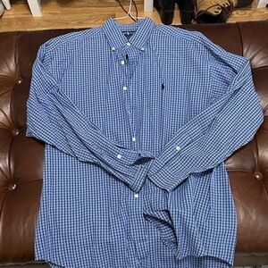 Polo by Ralph Lauren Men's Blue Plaid Shirt